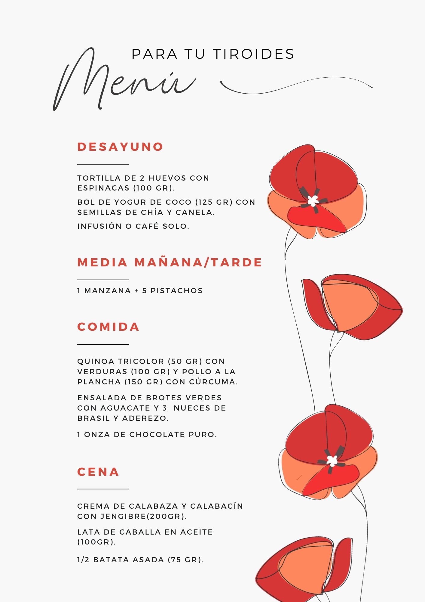 Menu Tiroides
